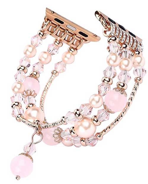 Faux Pearl Pärlor Apple Watch Rem
