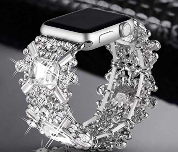 Armband med diamantstrassmaterial