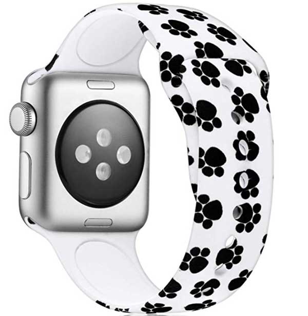 Cat Paw Print på mjukt silikon Apple Watch Band