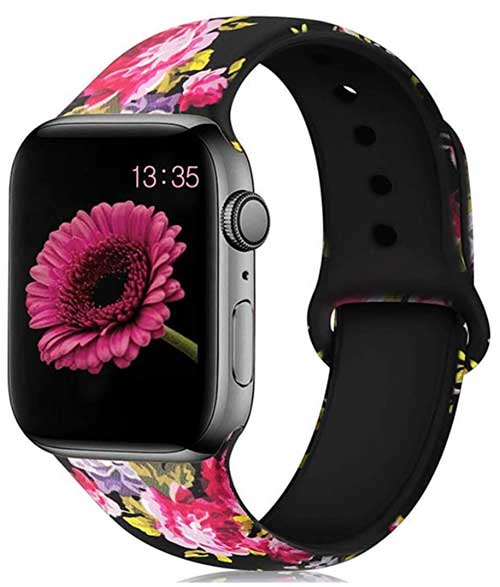 Blommig Apple Watch-rem