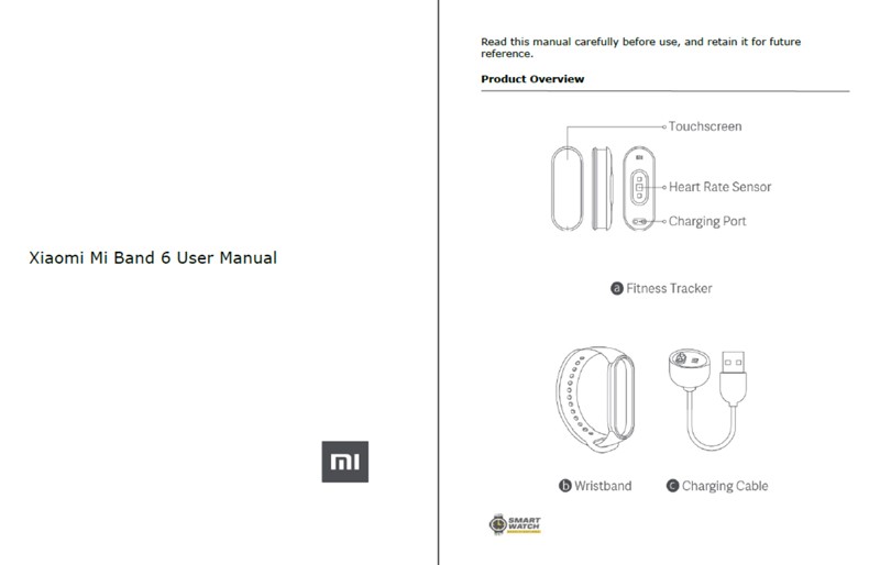 [PDF] Xiaomi Mi Band 6 Användarhandbok Ladda ner (engelska)