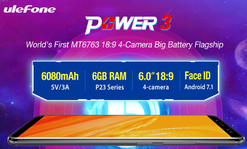 Ulefone Power 3 4G Phablet Flaggskepp Smartphone Försäljning