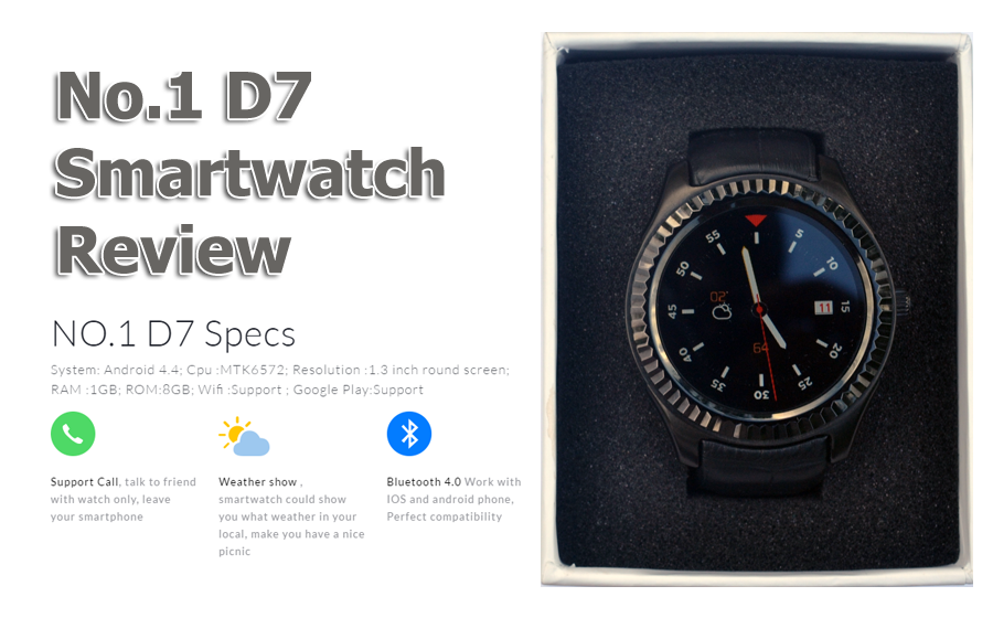 No.1 D7 Smartwatch Review - En stilfull Android-smartwatch