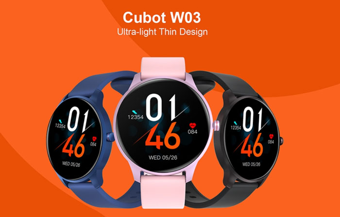 Cubot W03 Smartwatch - Minimalistisk, lätt cirkulär Smartwatch