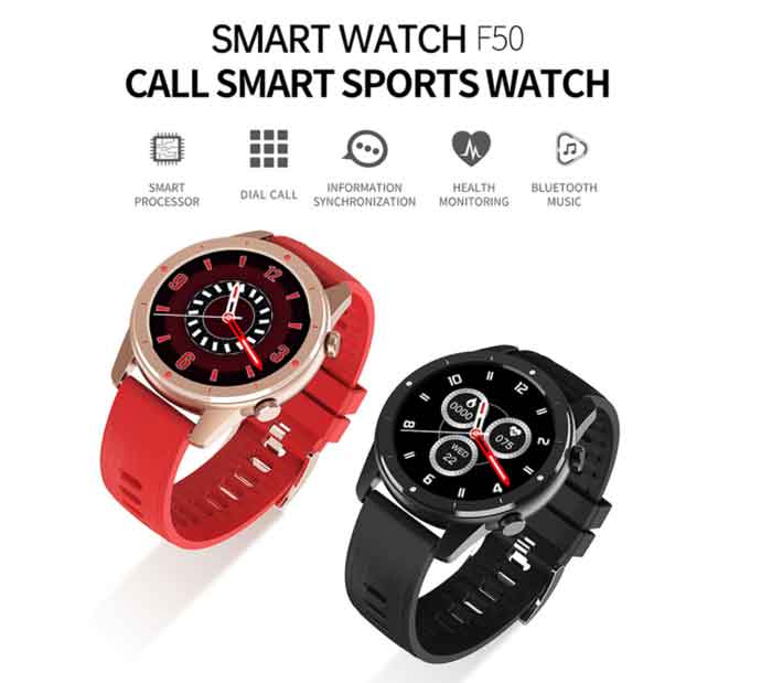 F50 Smartwatch - Snygg, sportig bärbar, första granskning av denna Smartwatch