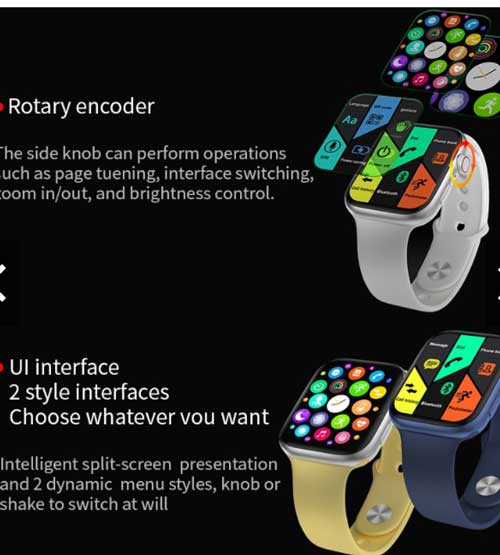 FK100 Smartwatch - Utrustad med trådlös laddning