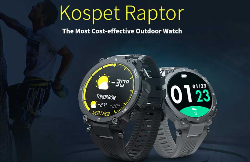 Kospet Raptor Outdoor Smartwatch - Granskning av funktioner