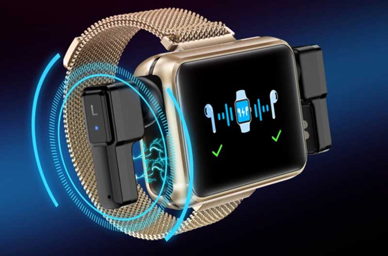 LEMFO-T91-smartwatch - + - hörlurar