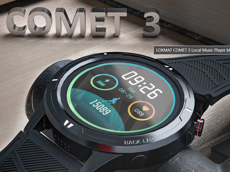 LOKMAT Comet 3 Smartwatch - Granskning av funktioner, med Bluetooth-samtal, musikspelare