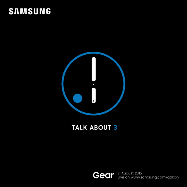 Samsung Gear S3, presenteras den 31 augusti 2016