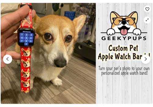 Anpassad djurporträtt Apple Watch-rem