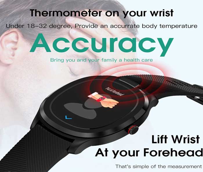 T01 smartklocka med termometer
