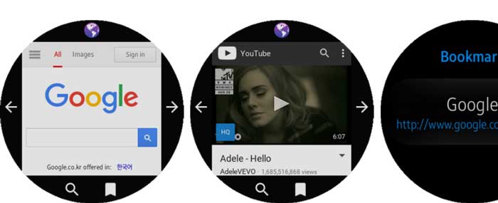 GearBrowser-appen för Samsung Galaxy-klocka aktiv
