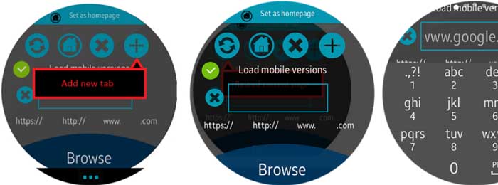 WebBrowser-app för Samsung-smartklockor