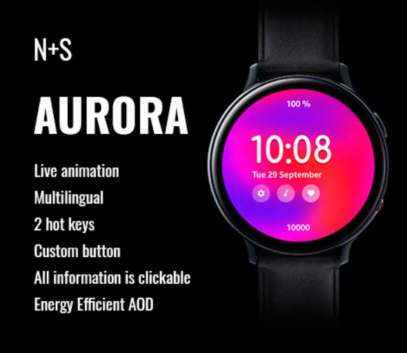 animerad urtavla för Galaxy Watch