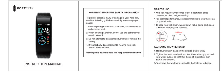Felsökning KoreTrak Smartwatch - Ladda ner användarhandbok